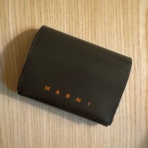 Marni Brown Leather Card Holder